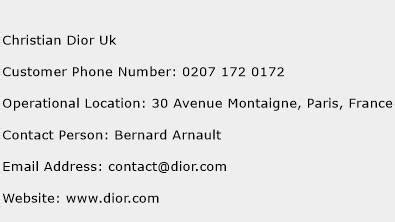 dior customer service email address